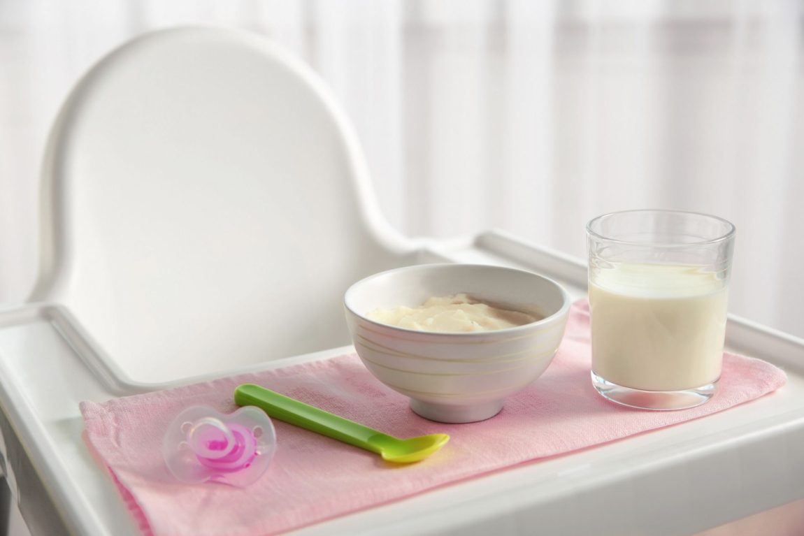 ikea highchair tray with food