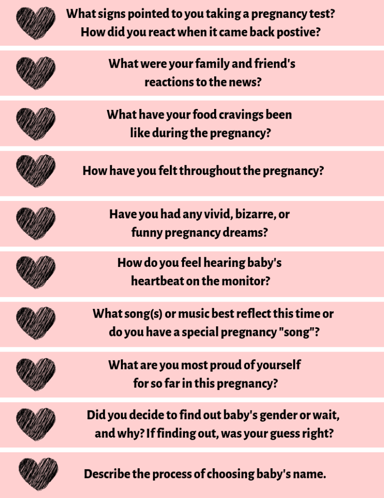 Free Printable Pregnancy Journal Prompts and Tutorial!
